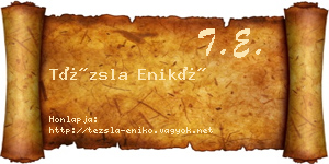 Tézsla Enikő névjegykártya